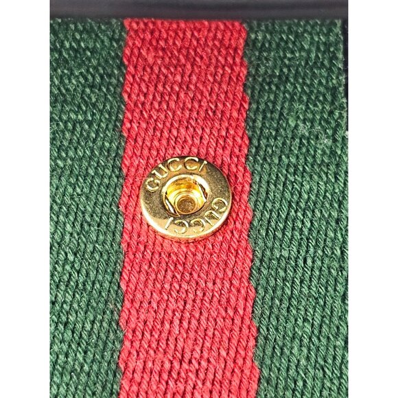 GUCCI Calfskin Web Ophidia Continental Wallet Black Striped Flap Leather GG Bag - Picture 16 of 16